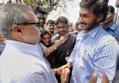 YSVR holding hands with YS Jagan Reddy